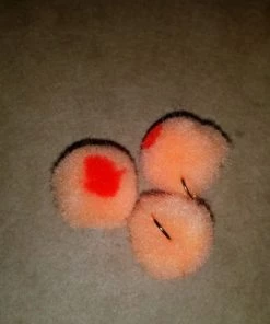 Weaver's Tackle Store Apricot With Red Dot Glo Ball Mini Jig