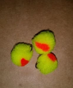 Weaver's Tackle Store Chartreuse With Red Dot Glo Ball Mini Jig