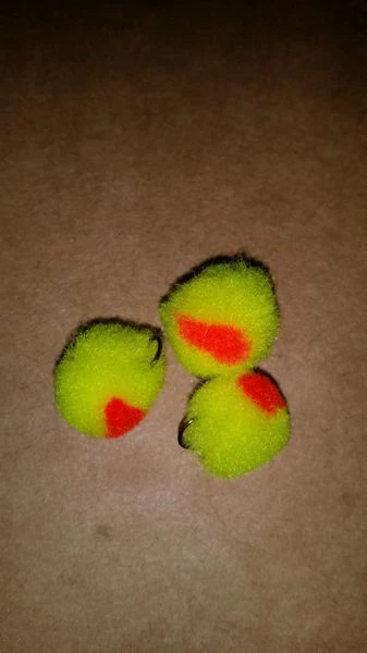 Weaver's Tackle Store Chartreuse With Red Dot Glo Ball Mini Jig