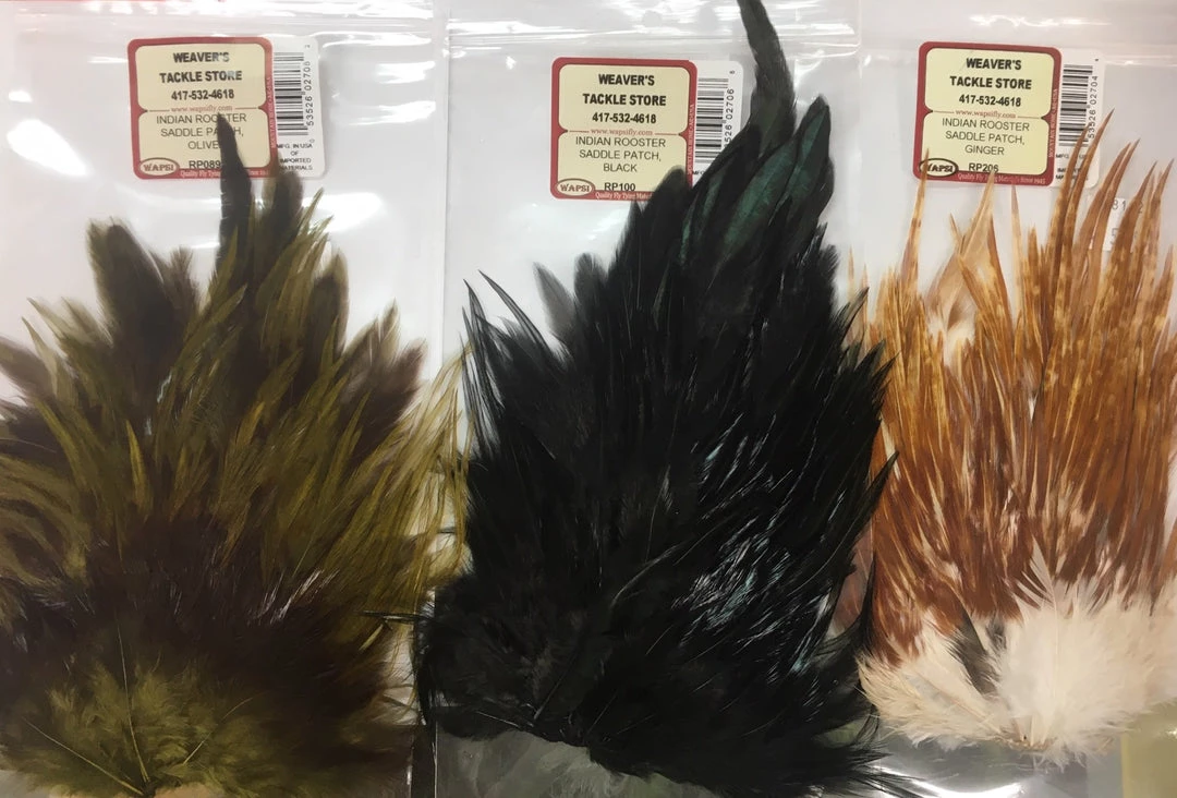 Fly Tying Supplies Wapsi Indian Rooster Saddle Patch