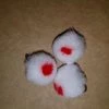 Weaver's Tackle Store Glo Ball Mini Jigs White With Red Dot Glo Ball Mini Jig