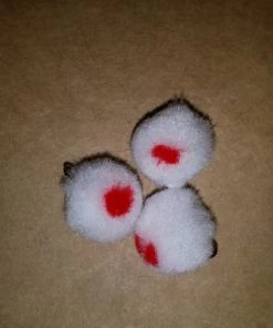 Weaver's Tackle Store Glo Ball Mini Jigs White With Red Dot Glo Ball Mini Jig