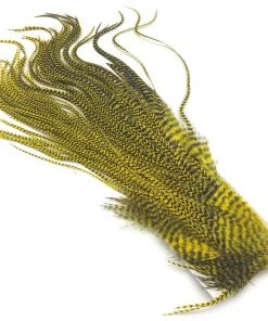 Hareline Dubbin 1/2 Grizzly Saddle Yellow Fly Tying Supplies