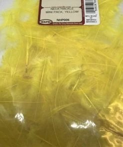 Wapsi Neck Hackle Mini Pack, Yellow Fly Tying Supplies